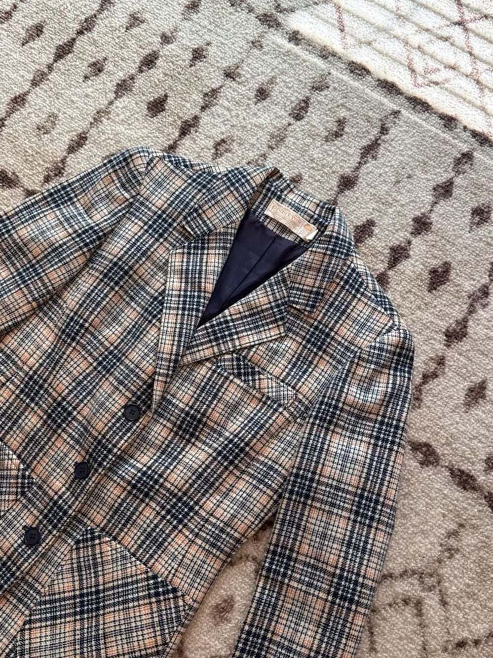Vintage 70s Women’s Pendleton 100% Virgin Wool Plaid Blazer Size 6 Made in USA
